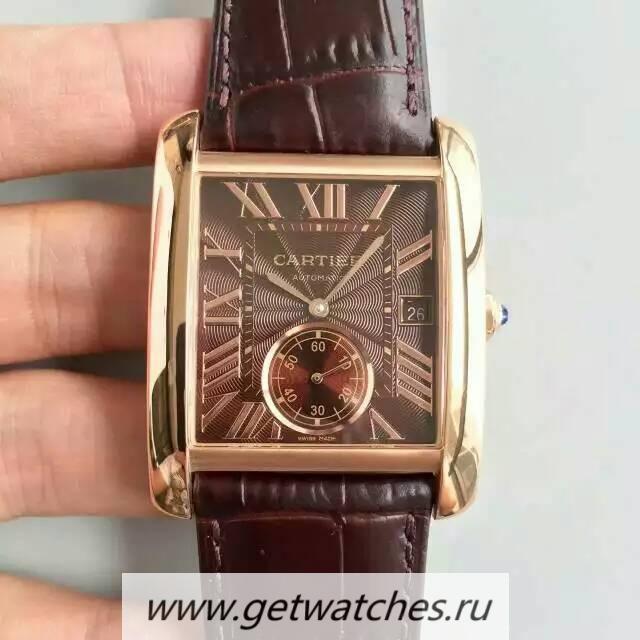 High Quality Ca*t1er Tank MC WGTA0014 JF Rose Gold Brown Dial 1904MC