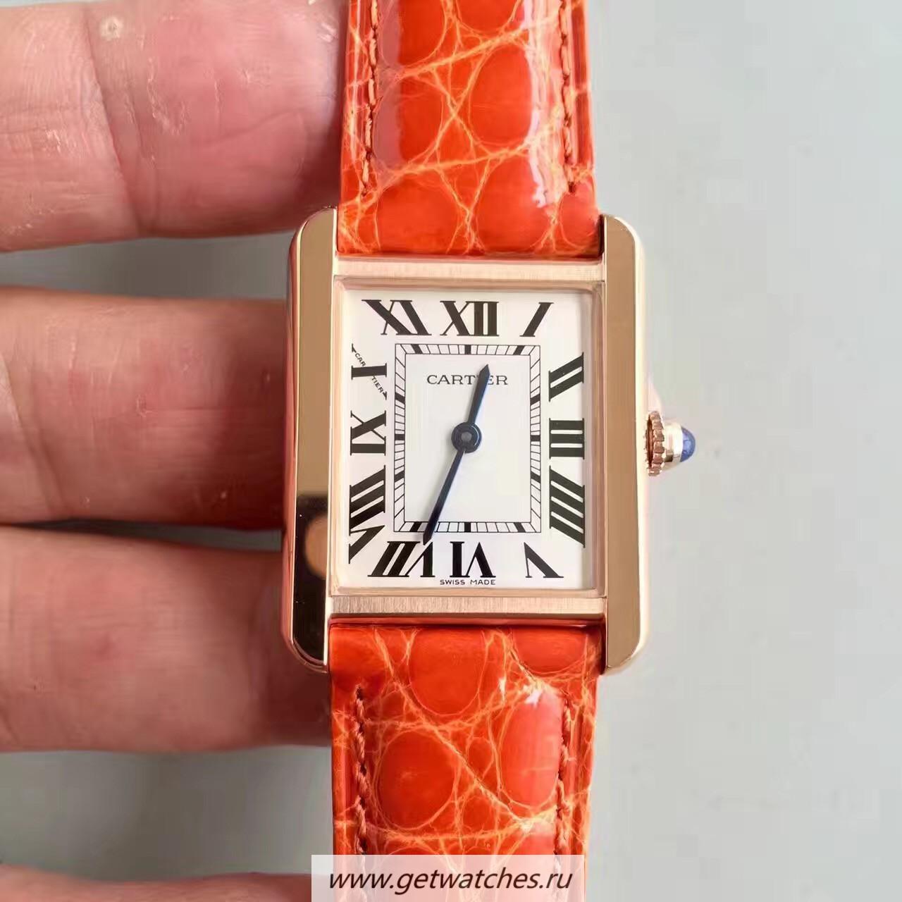 NEW Replica Ca*t1er Tank Solo Ladies W5200005 24mm x 31mm TWF Rose Gold White Dial Quartz