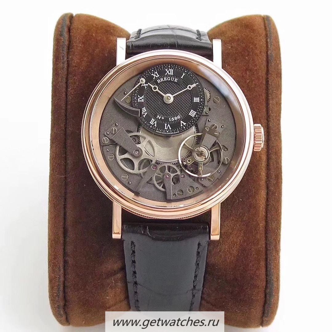 High Quality Breguet Tradition 7027 7027BR/R9/9V6 Noob Factory Rose Gold Grey Skeleton Dial 507DR1