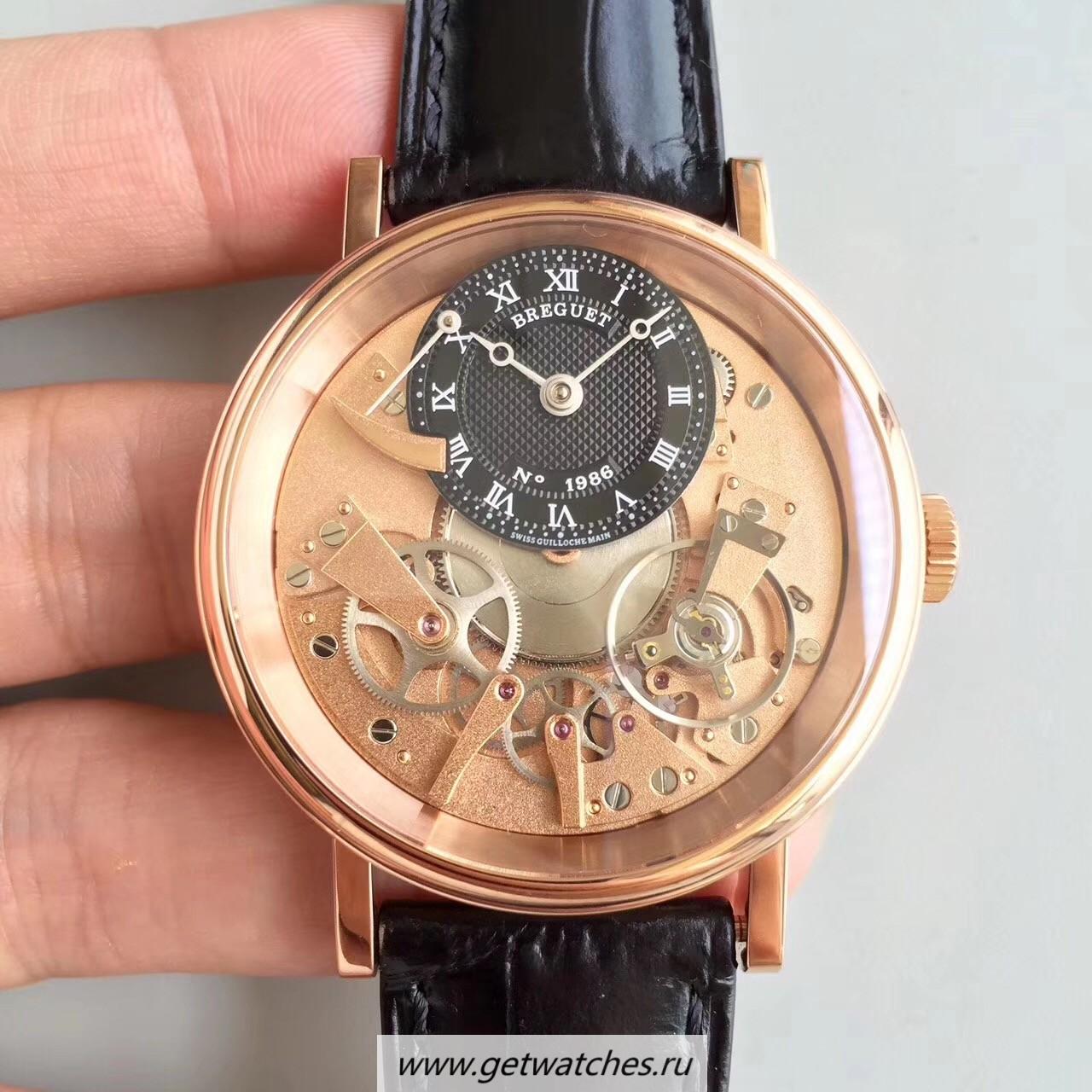 Replica Breguet Tradition 7027 7027BR/R9/9V6 Noob Factory Rose Gold Rose Gold Skeleton Dial 507DR1