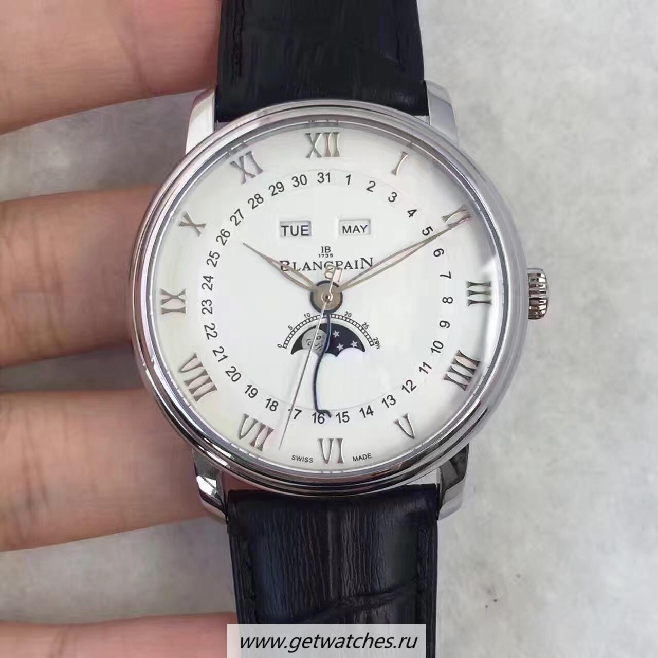 Shop Blancpain Villeret 6654A-1127-55B BF SS White Dial 6654