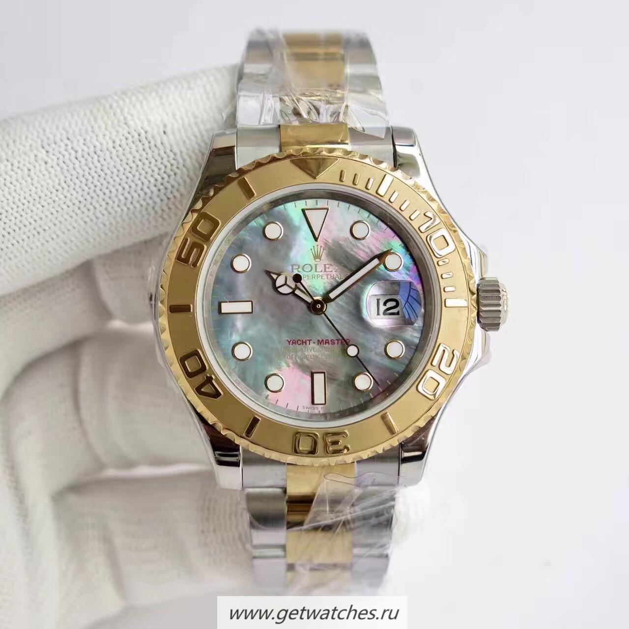 High Quality R01ex Yacht-Master 40 116622 JF SS & Yellow Gold Blue Mother Of Pearl Dial 3135