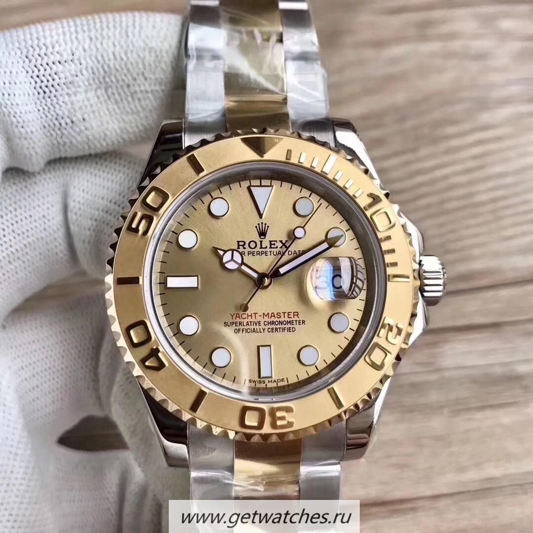 NEW Replica R01ex Yacht-Master 40 116623 GMF SS & 18K Yellow Gold Wrapped Champagne Dial 2836