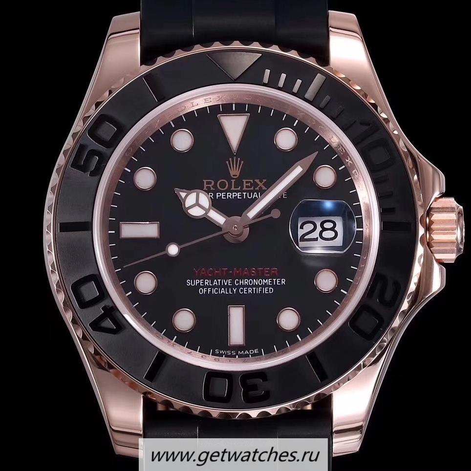Best Price R01ex Yacht-Master 40 116655 DJF Rose Gold Black Dial 2836