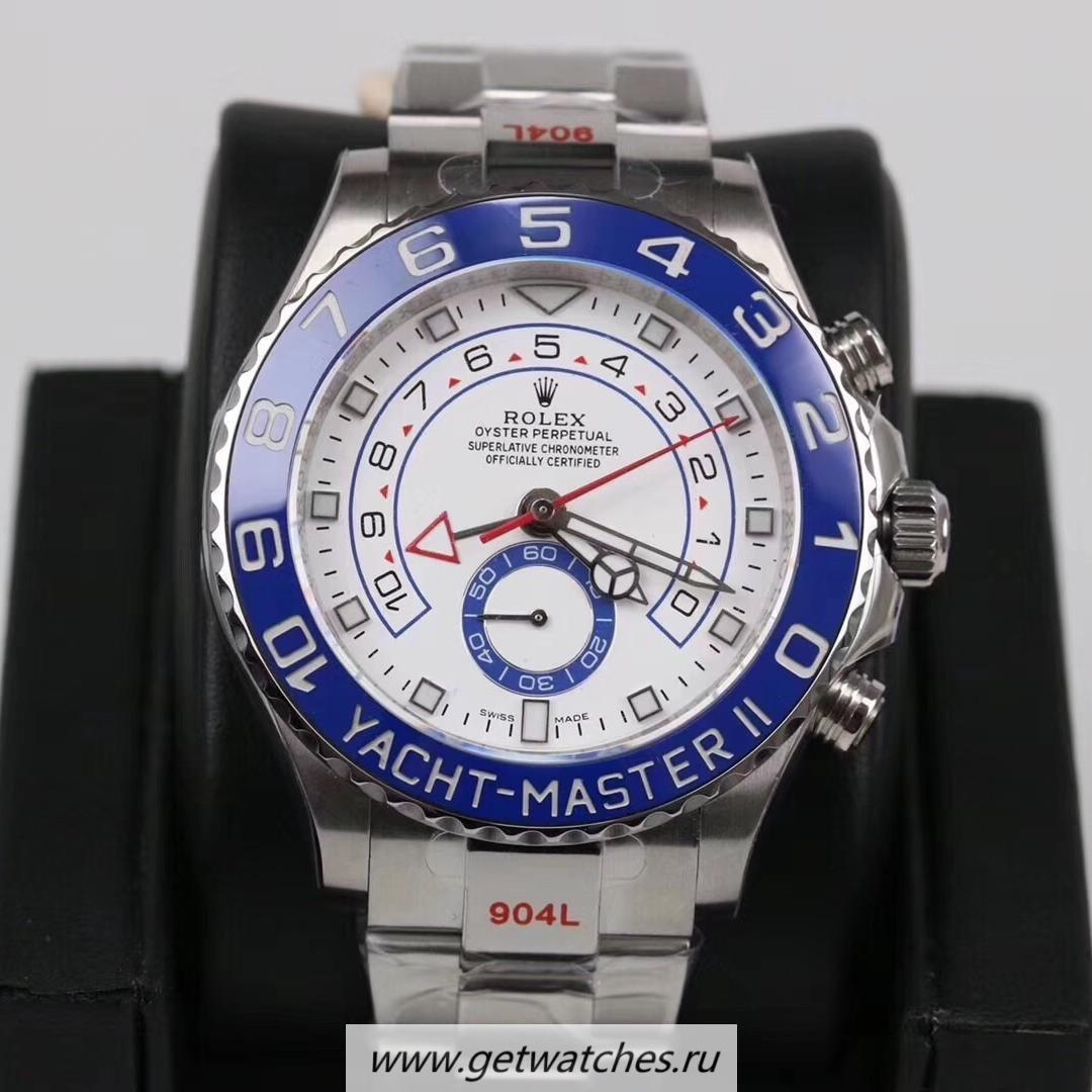 Replica R01ex Yacht-Master II 116680 GMF SS 904L White Dial 4161